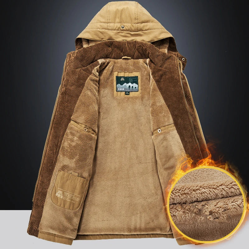 Fleecejacka för Män, Vind- och Kylskyddande, 100% Polyester, Klassisk Design, Perfekt för Utomhusaktiviteter och Vardagsbruk 4