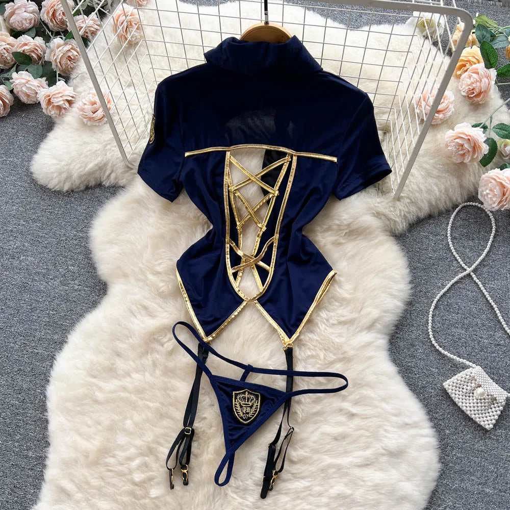 Damunderkläder Set Turtleneck Kort Modell Polyester Viskos-2