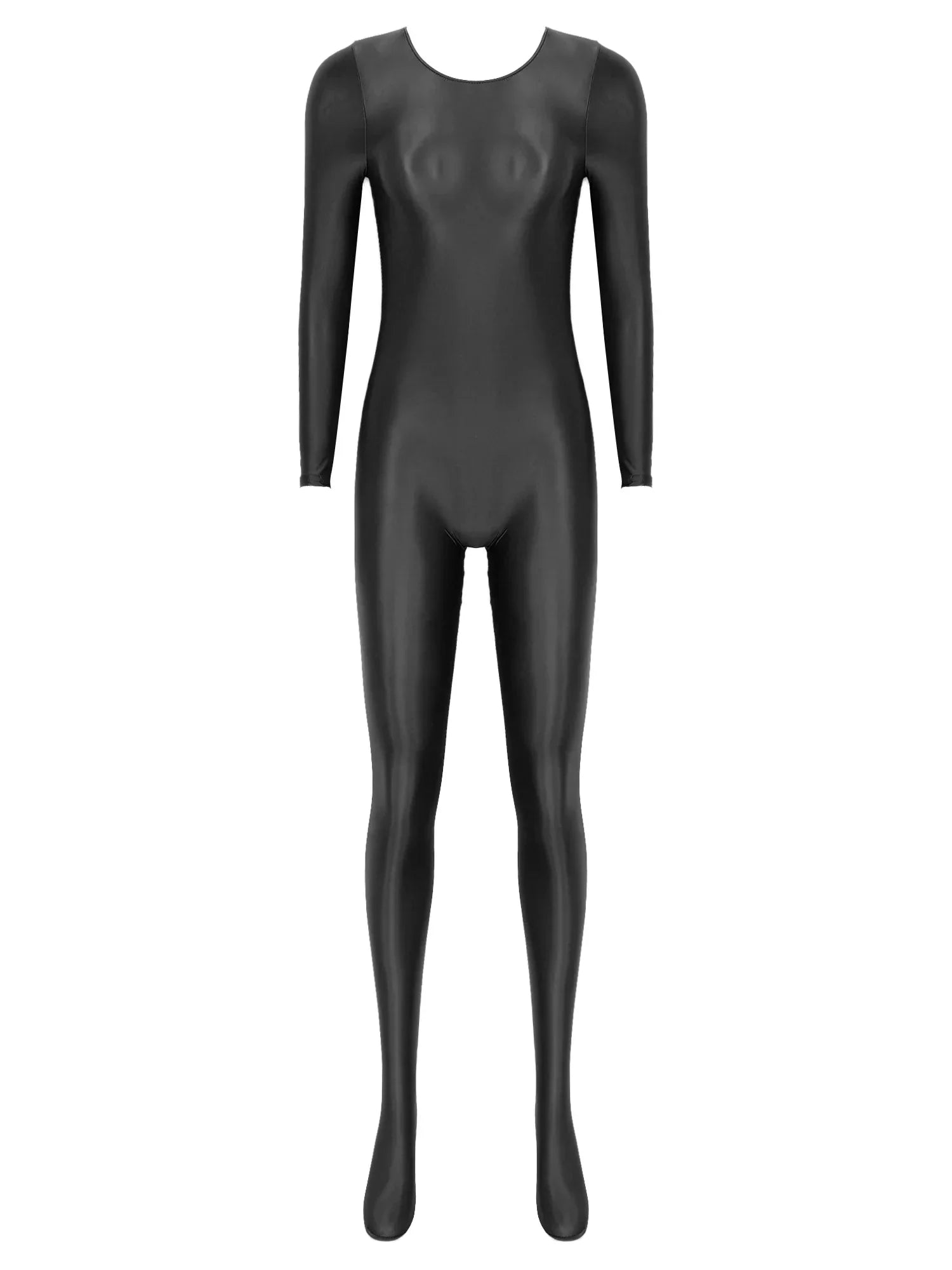 Dam Jumpsuit Monokrom Långärmad Lycra Nylon Spandex-5