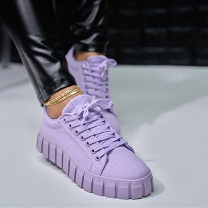 Kvinnors Sneakers Trendig Andningsbart Tyg-5