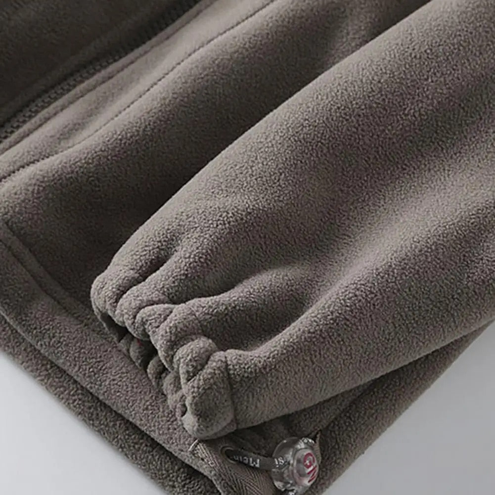 Herr Fleecejacka Trendig Polyester Patchwork Design-2