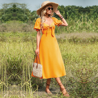 Variant image for Dam Midiklänning med Slinga 100% Polyester Elegant Midi Längd-1