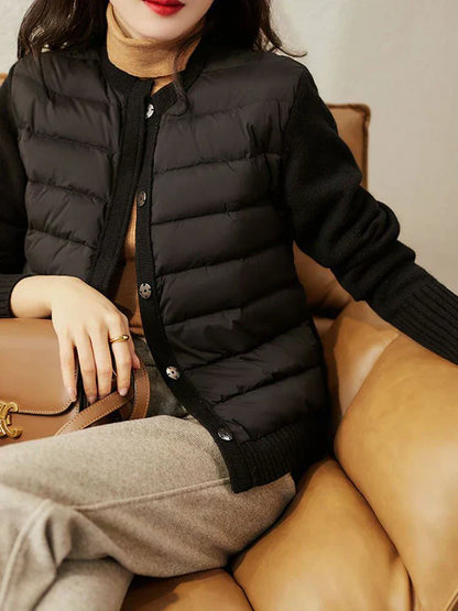 Kvinnors Isolerad Buffertjacka Modern Syntetmaterial-4