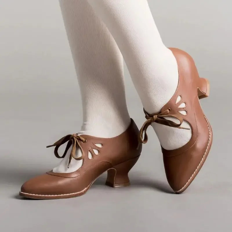 Dam Skor Spetsig Tå Medelhög Häl PU-material Elegant Komfort-4