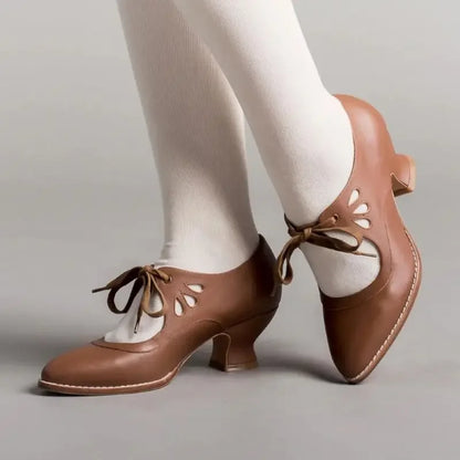 Dam Skor Spetsig Tå Medelhög Häl PU-material Elegant Komfort-4