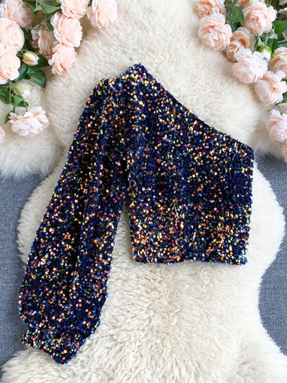 Variant image for Dam Topp Asymmetrisk Design Mousserande Polyester-4