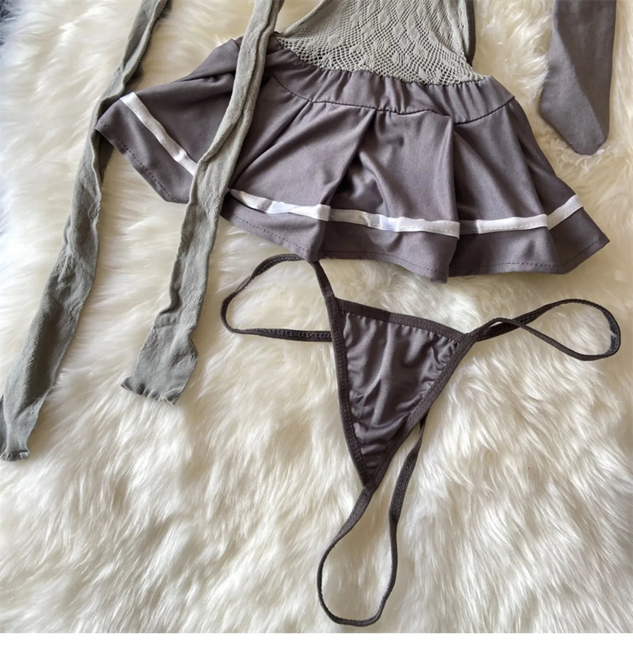 Snygga Damunderkläder Set Åtsittande Polyester Halterneck-3