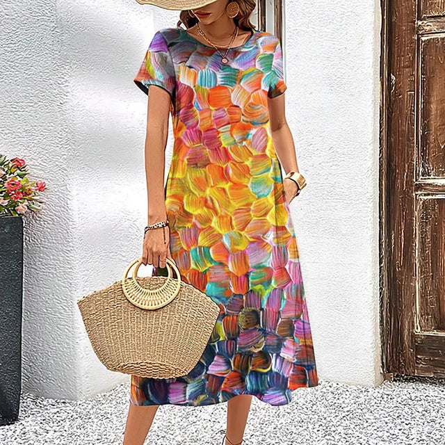 Variant image for Kvinna Lätt Klänning Originaldesign Högkvalitativt Tyg-19