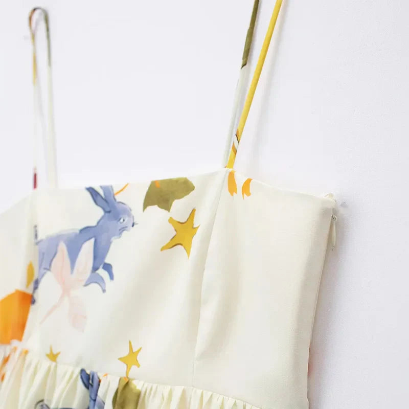 Mini Klänning för Kvinnor i Löst Snitt av Polyester – Spaghetti Axelband, Avslappnad Silhuett, Perfekt för Vardag och Fest 6