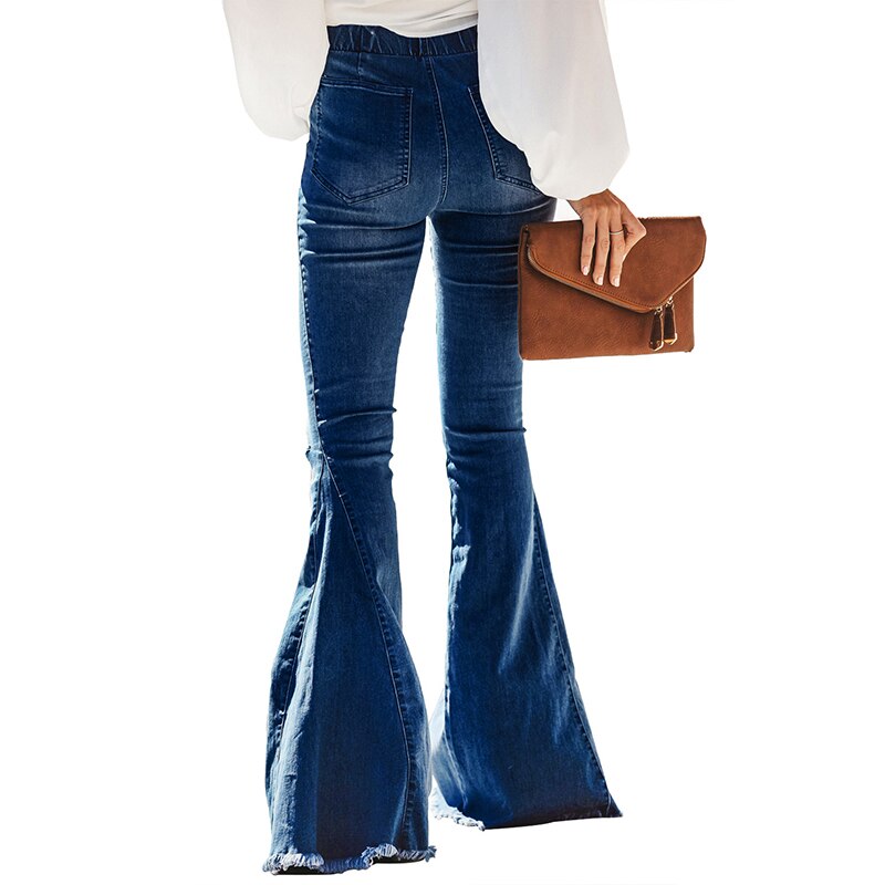 Kvinnors Jeans Hög Midja Löst Snitt Bomull Polyester Spandex-6