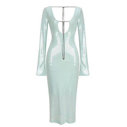 Variant image for Maxiklänning Dam Enfärgad Med Nät Accenter Polyester Elastan-13