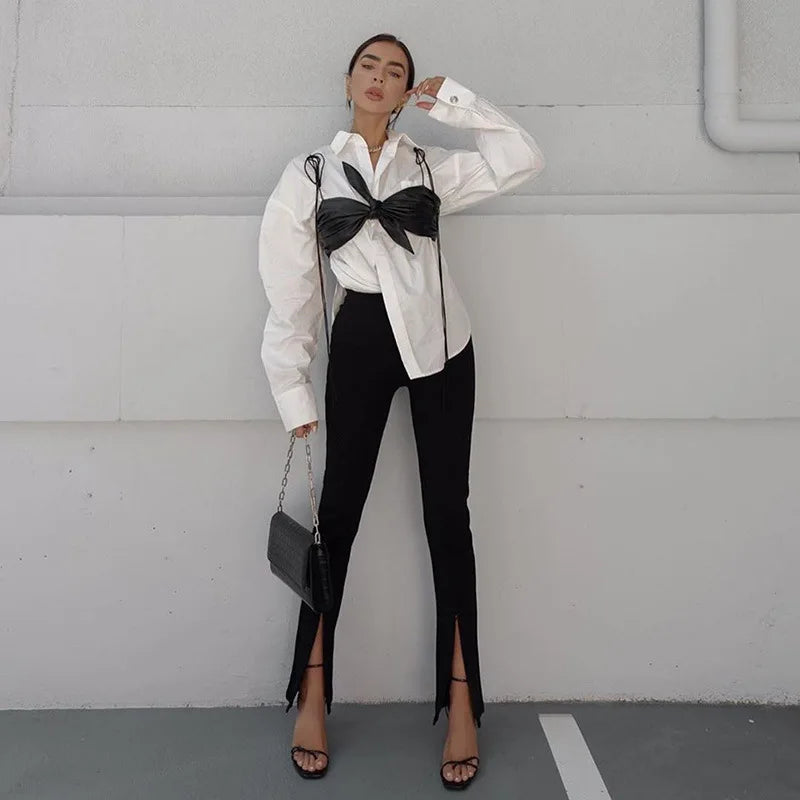 Snygga Byxor Dam Skräddarsydd Polyester för Eleganta Tillfällen 1