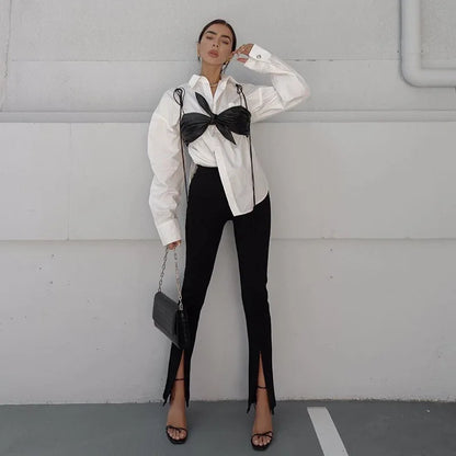 Snygga Byxor Dam Skräddarsydd Polyester för Eleganta Tillfällen 7