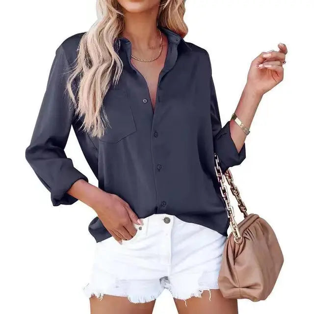 Variant image for Skjortklänning Dam Lätt Bomull Elegant Design-1