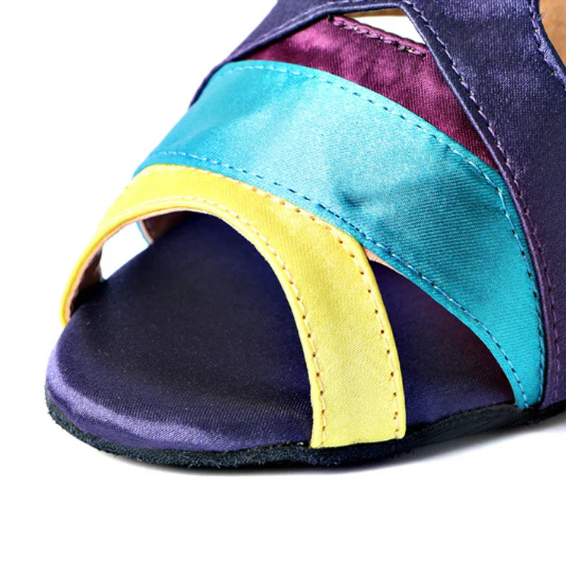 Dam Stövlar Båtstil Silkesatin och Bomull med LACE-UP System-2