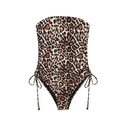 Dam Jumpsuit Avslappnad Leopardmönster 100% Polyester 7