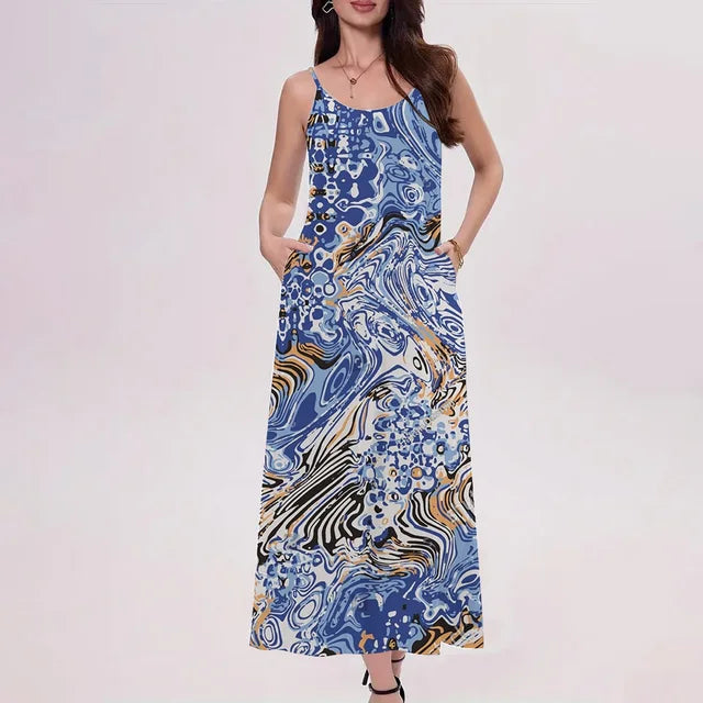 Kvinna Klänning Avslappnad Luftig 100% Bomull-2