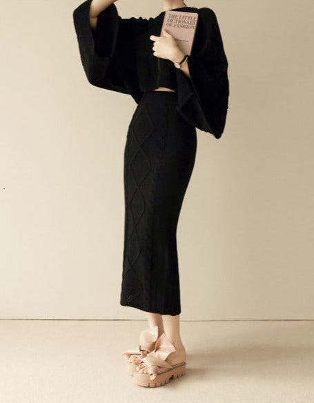 Kvinnors Rock Set Geometriskt Mönster Akryl Polyester 2