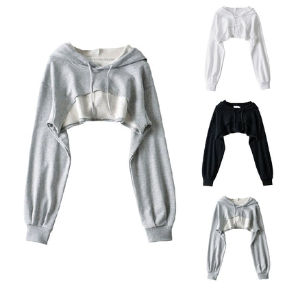 Dam Lång Hoodie Avslappnad 100% Bomull-4