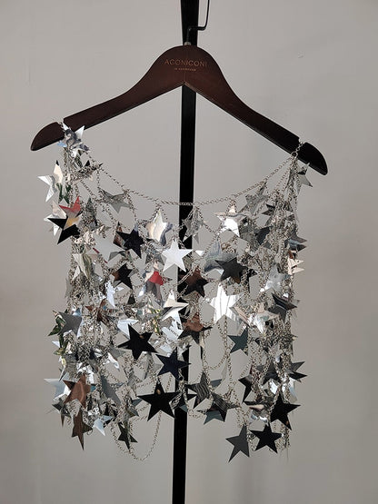 Kvinnors Stjärnformad Smycke Monokrom Metall-2