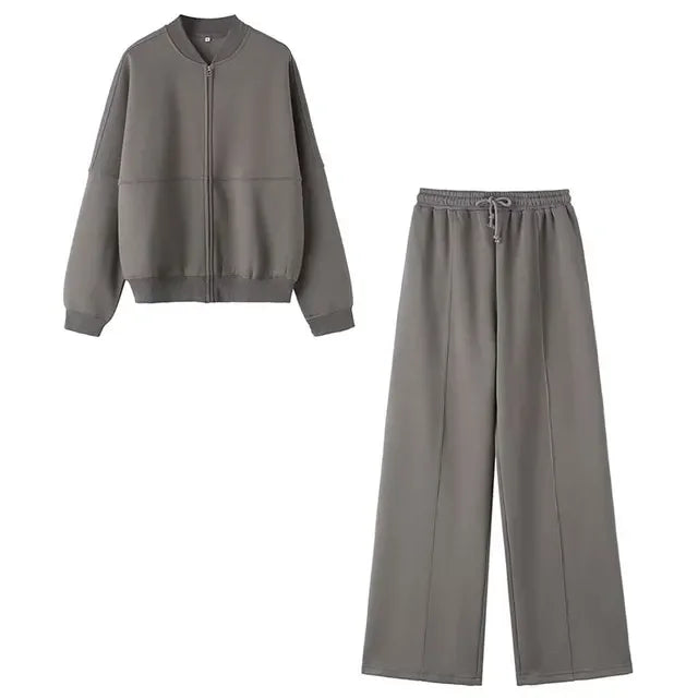 Variant image for Dam Jacka och Byxor Set Mysig Höstmode Polyester-7