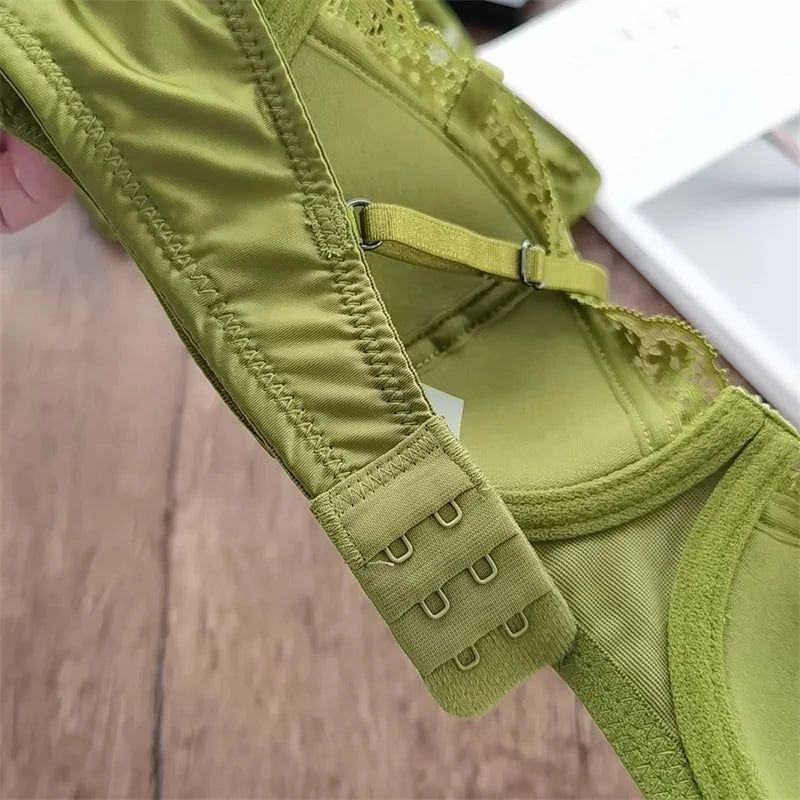 Dam BH-uppsättning Blommönster Polyester Spandex-4