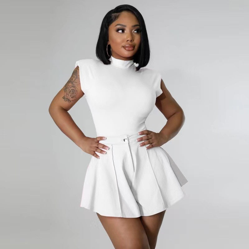 Variant image for Mjukisset Dam Monokrom Polyester Spandex Kort Byxa-1