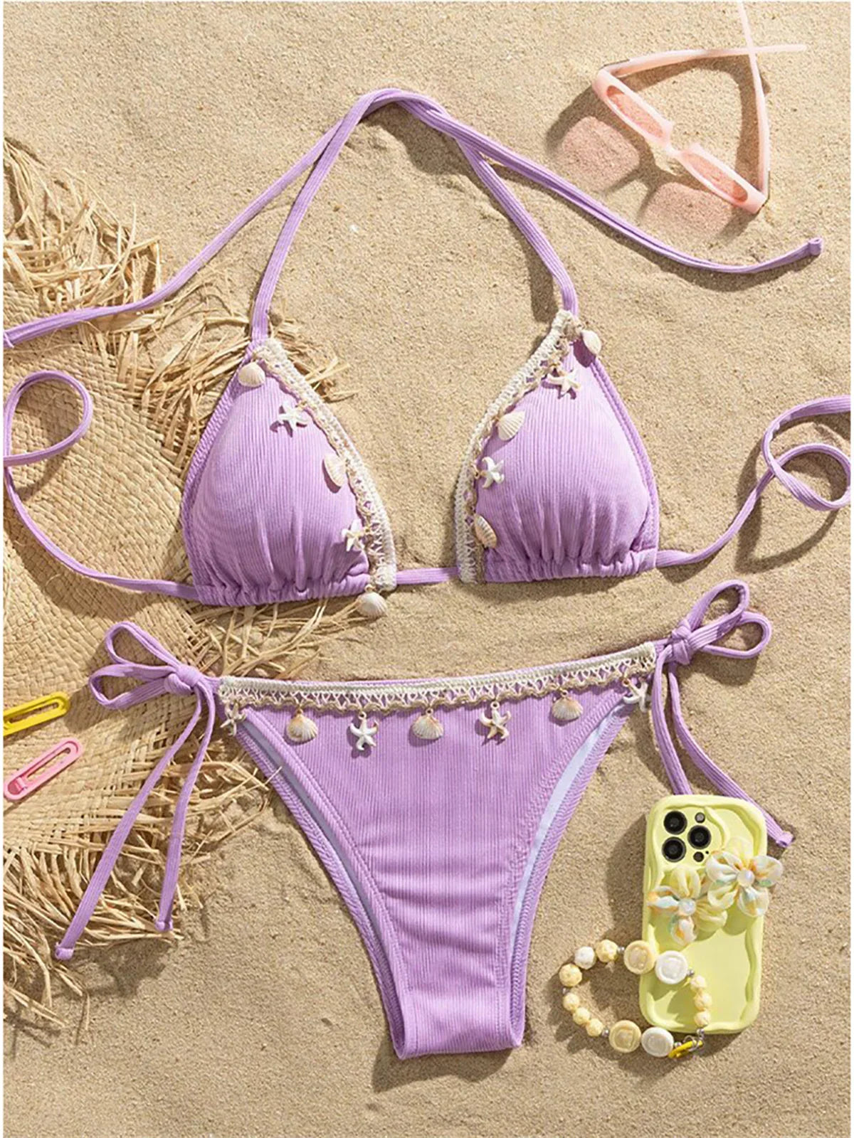 Tvådelat Set Dam Bekväm Polyester Spandex-3