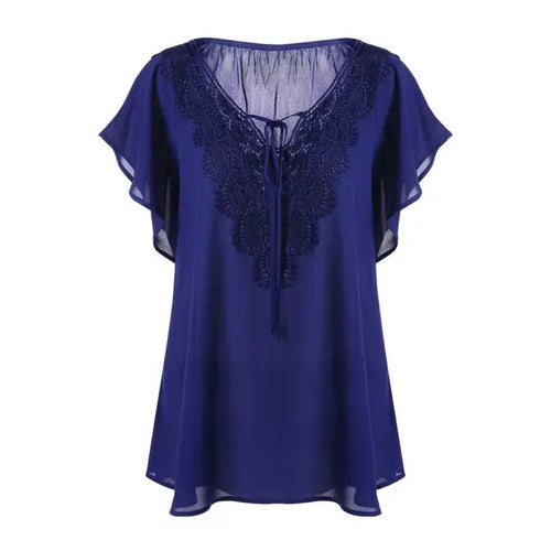Vit Blus Dam Elegant Design Högkvalitativ Polyester-1