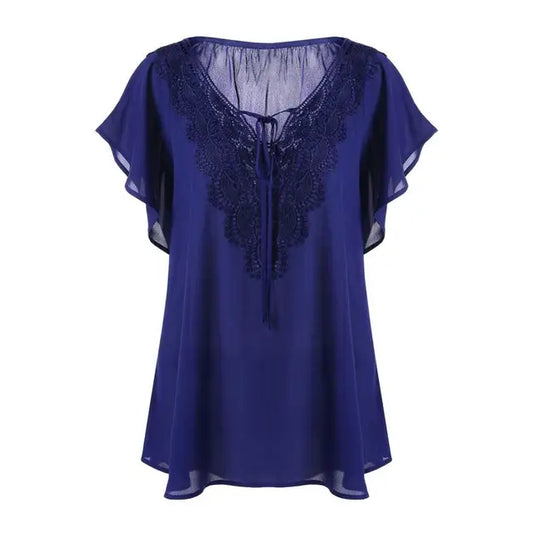 Vit Blus Dam Elegant Design Högkvalitativ Polyester-1