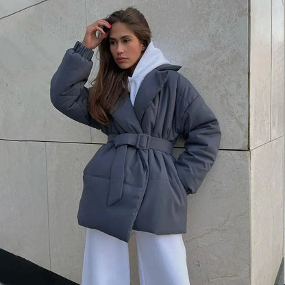 Linerad Damjacka för Höst och Vinter – Modern Polyesterjacka med Elegant Design, Finns i Flera Storlekar 3