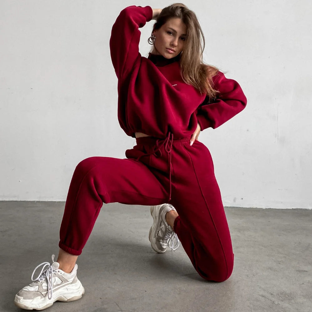 Variant image for Dam Casual Set Tröja och Joggers Mjuk Bomull-11