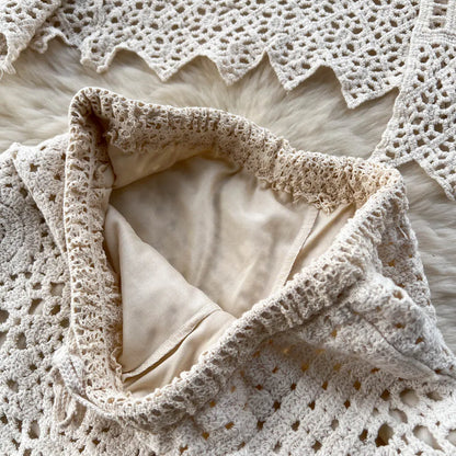 Dam Shorts Avslappnad Bomull Elastisk Stickad-5