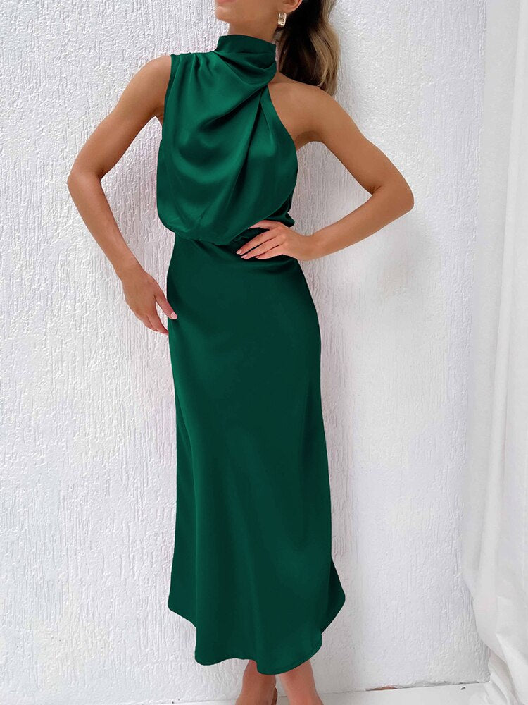 Variant image for Dam Maxiklänning A-Line Syntetfiber Med Öppna Axelband-2