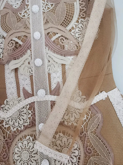 Dam Miniklänning A-Linje Patchwork Polyester-4