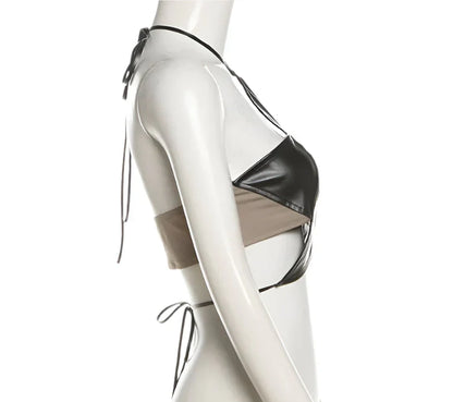 Dam Topp Festtoppar Tropisk Design Polyester Spandex-4