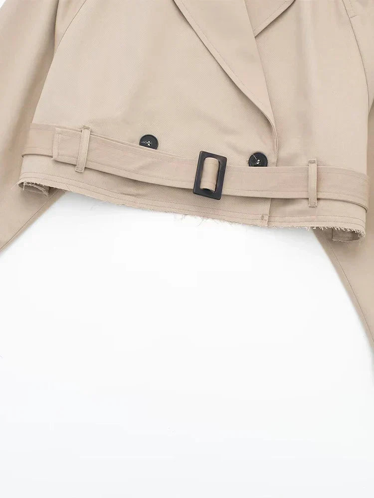 Kvinnor Trenchjacka Vintage Långärmad Polyester-5