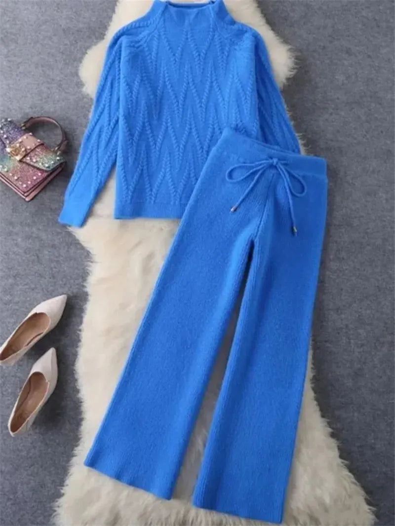 Variant image for Kvinnors Vinterset Stickad Mjuk Ull-11