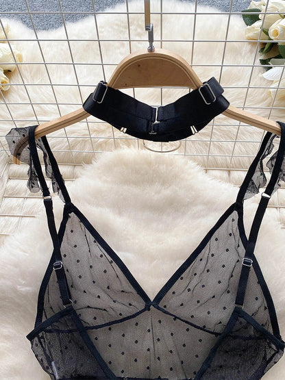 Snygga Damunderkläder Set i Spets och Polyester - Sexiga Underkläder Dam med Formande Passform-4