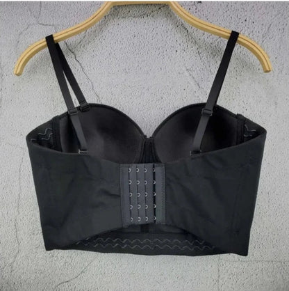 Dam Bustier Monokrom Pärldekoration Polyester-2