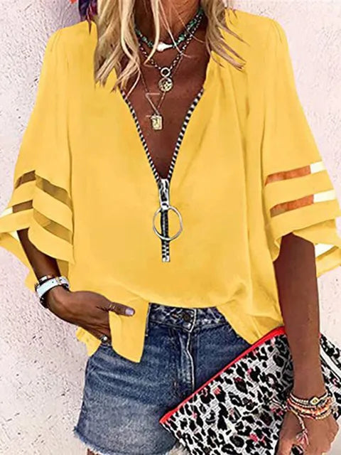 Skjortklänning Dam Avslappnad Lång i Linne-1