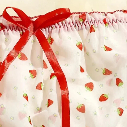 Damunderkläder Set Trådlös Komfort Fruktmönster Polyester Spandex-3