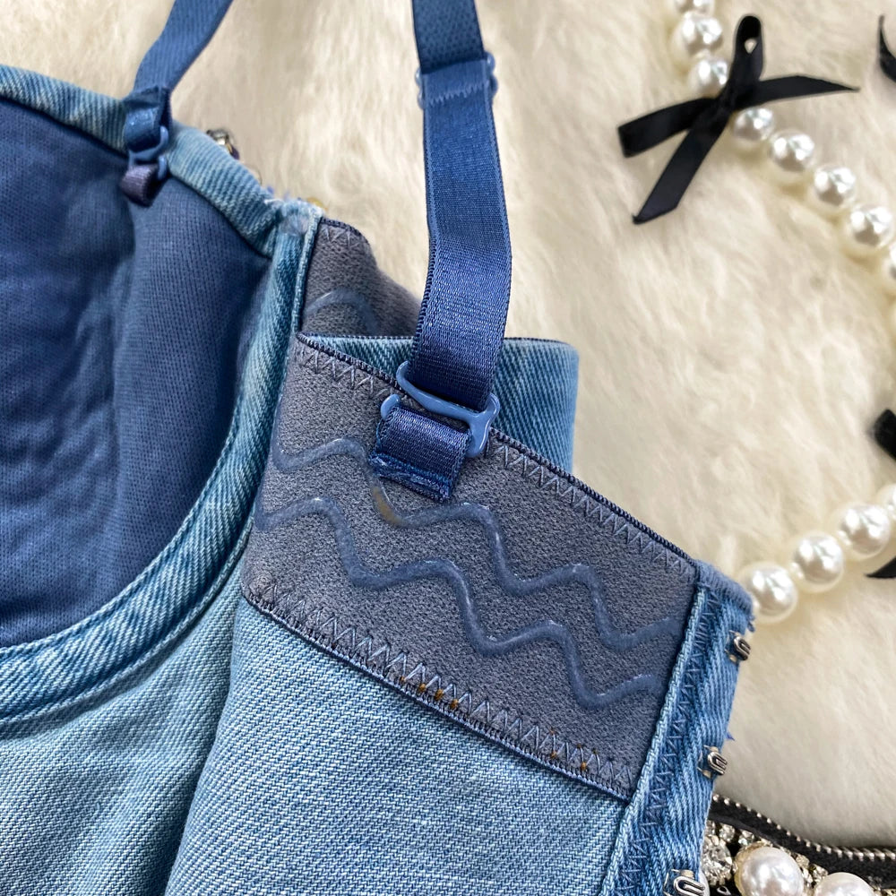 Dam Crop Top Monokrom Polyester-6