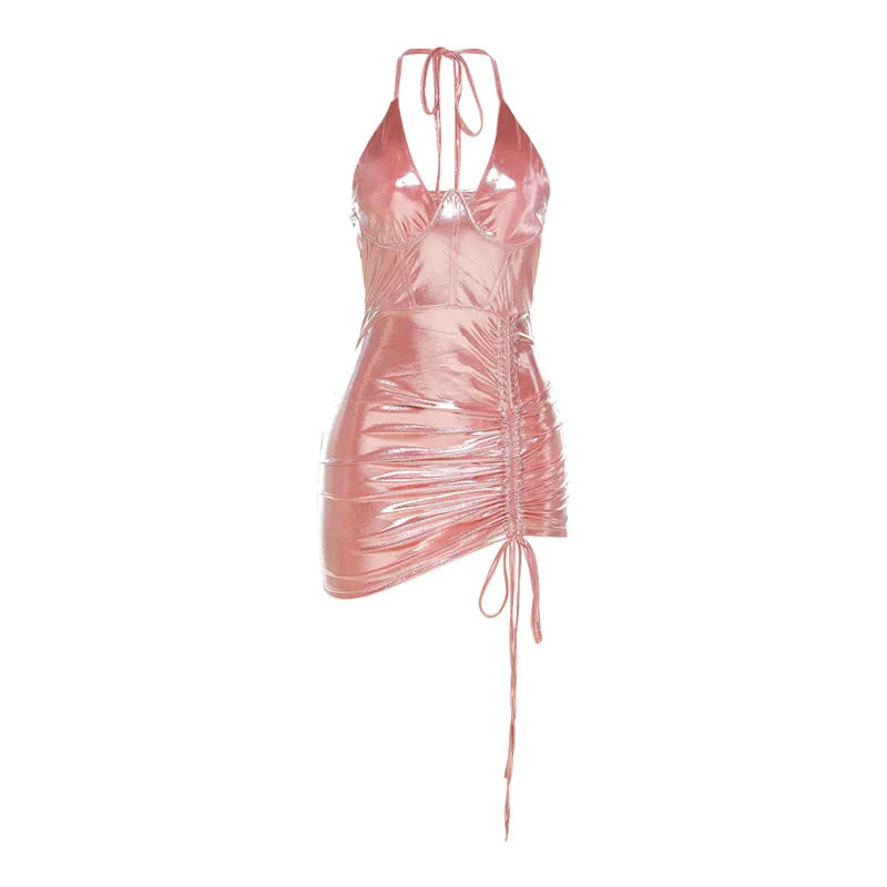 Variant image for Dam Klänning Mini Ärm lös Polyester Enkel Design-16