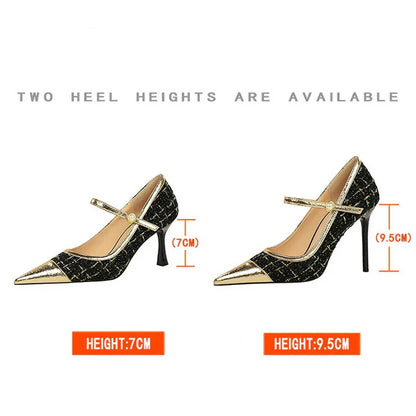 Dam Skor Stiletto Elegant PU-material Högklackade-2