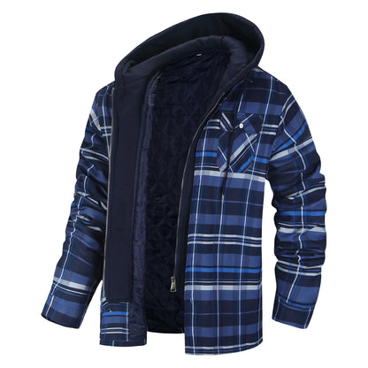 Variant image for Herrjacka med Huva i Bomullsblandning Elegant Casual-17