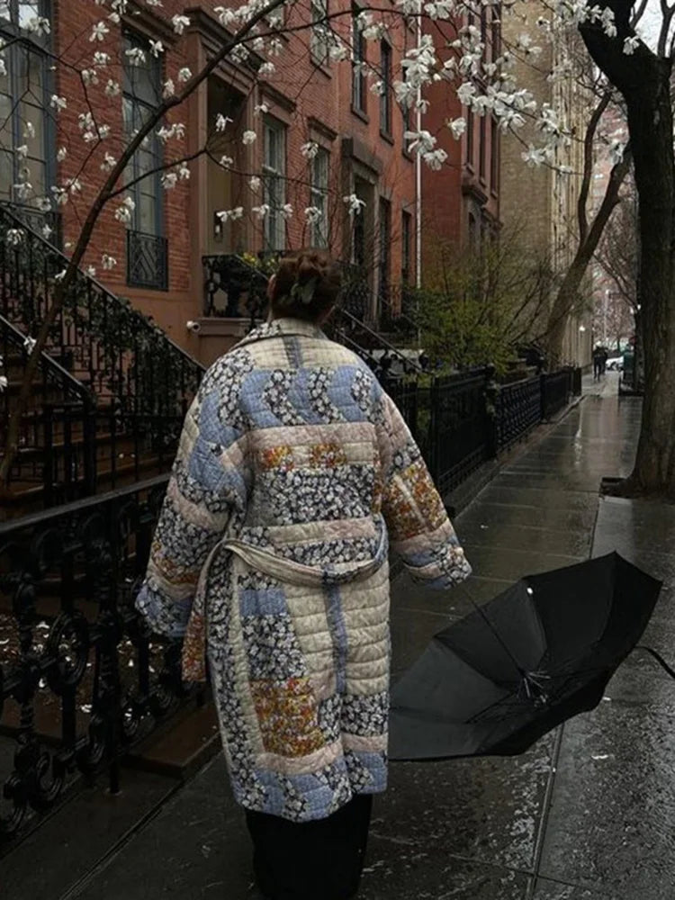 Damjacka Lång Isolerad Polyester för Kalla Dagar-6