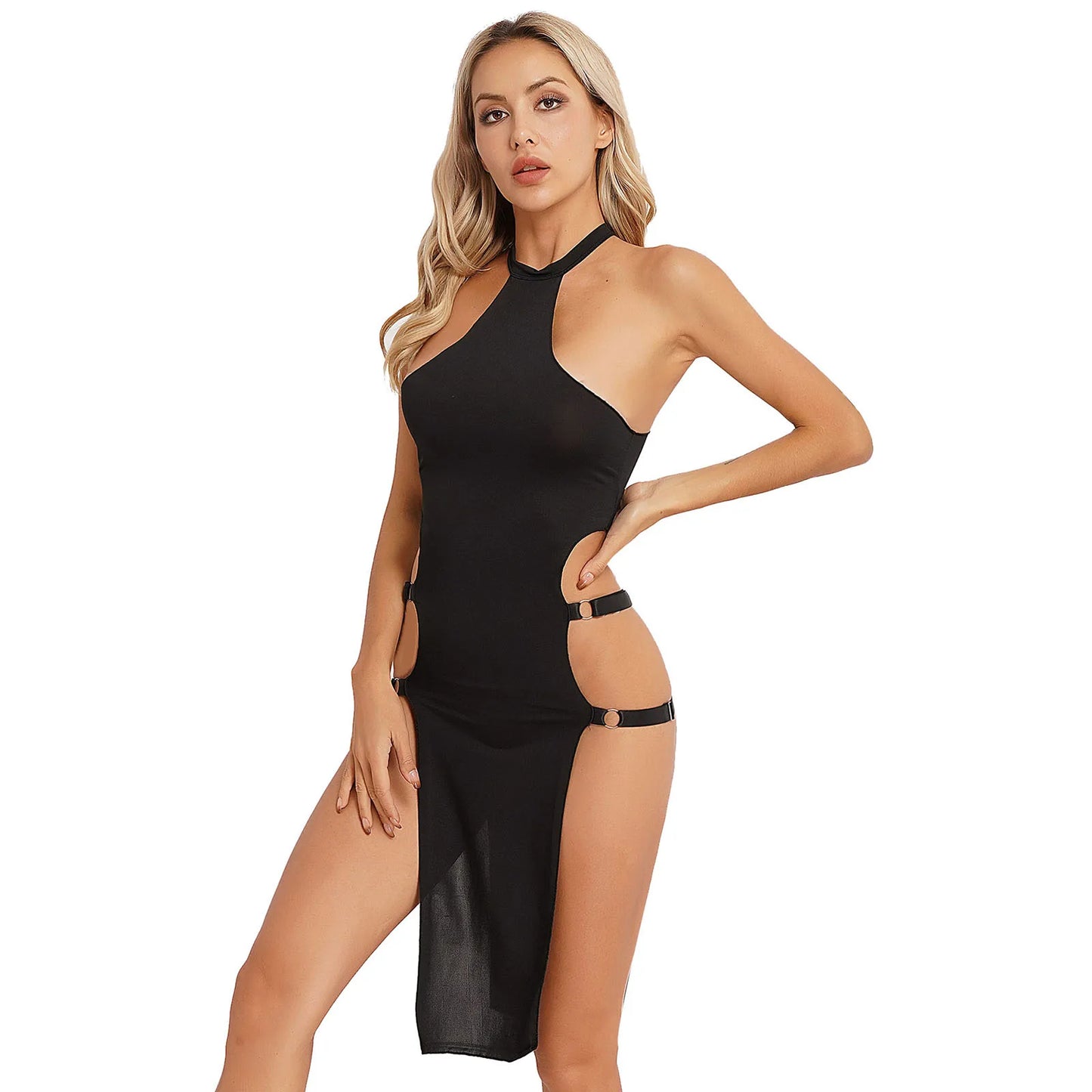 Dam Klänning A-linje Polyester Ärmlös Midi Fina Dam Klänningar-6