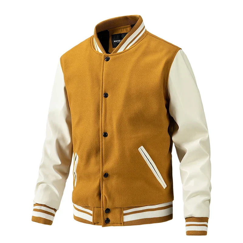 Herren Collegejacka Sportig Design Högkvalitativa Tyger-5