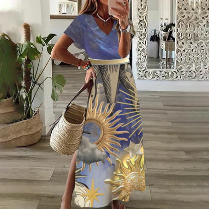 Kvinna Lätt Klänning Minimalistisk 100% Bomull-1